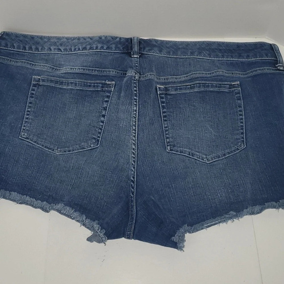 Torrid Medium Wash Frayed Denim Jean Shorts Women’s Size 24 - Picture 5 of 11